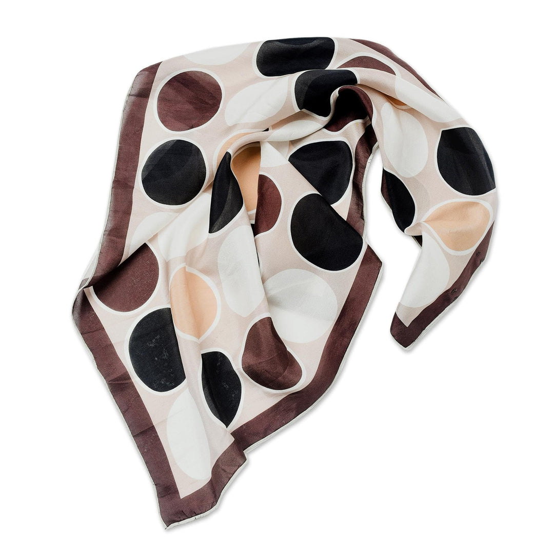Polka-Dot Printed Silk Bandana - Polka Land