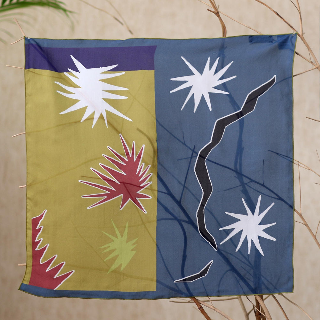 Balinese Star Motif Silk Bandana - Star Sign