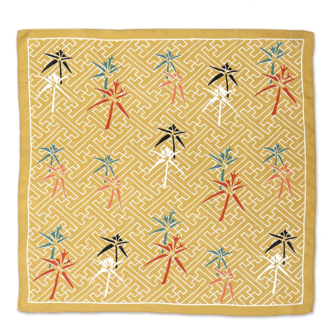 Digitally Printed Silk Bandana - Sunset Fireworks