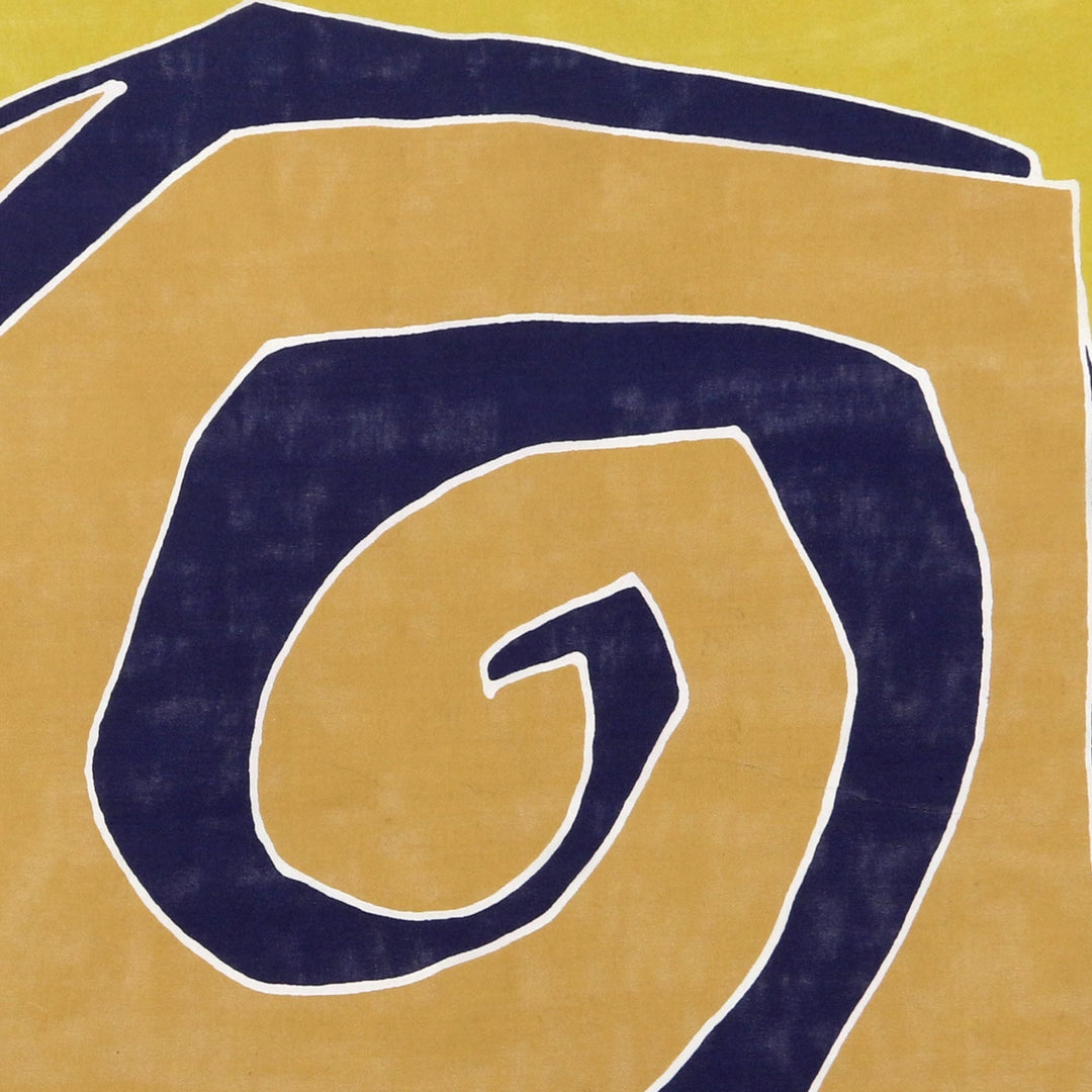 Spiral-Patterned Silk Bandana - Flow of Life