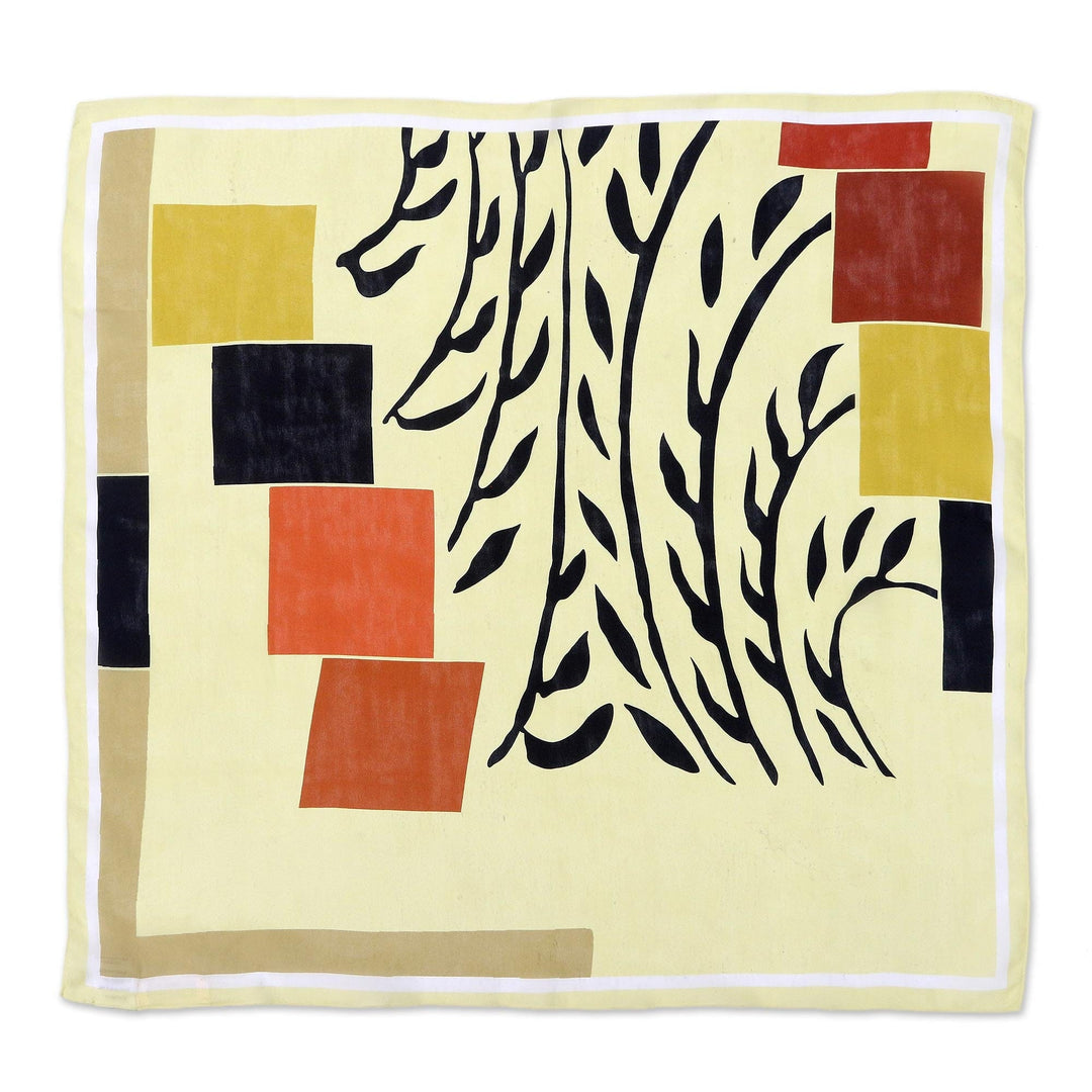 Artisan Made Silk Bandana from Bali - Rice Paddy