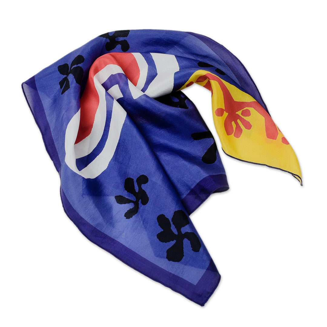 Artisan Crafted Silk Bandana - Undertow