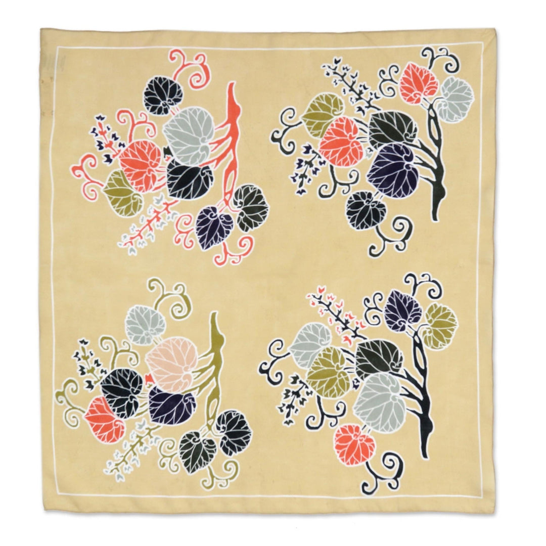 Floral Printed Balinese Silk Bandana - Infinite Beauty