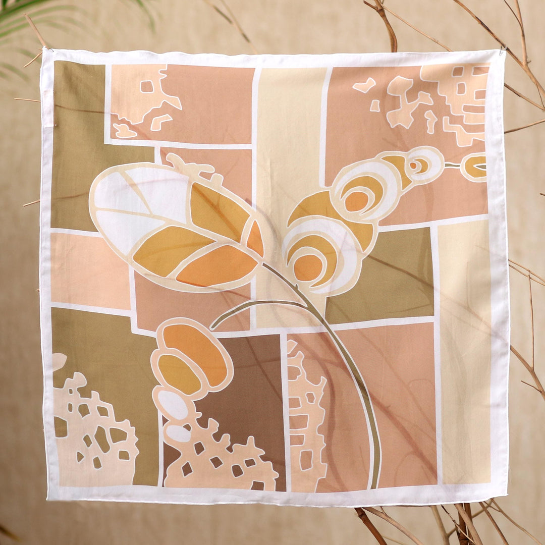 Artisan Crafted Silk Bandana - Afternoon Chat