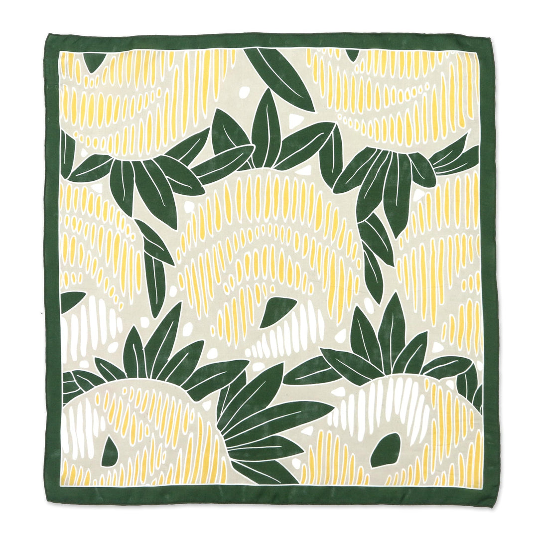 Nature-Inspired Balinese Silk Bandana - Obscured