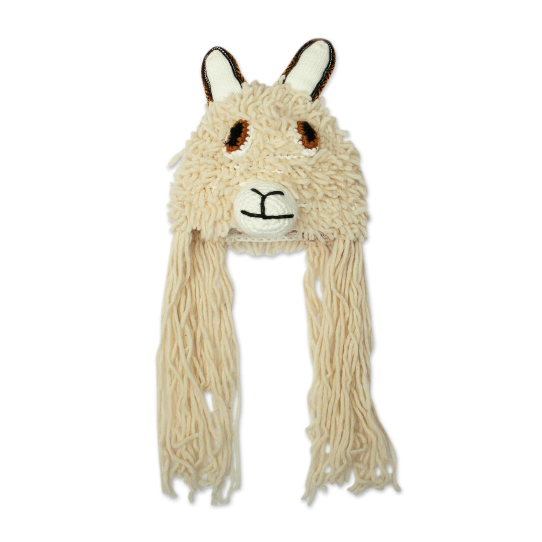 Furry Alpaca Beanie Hat from Peru - Alpaca Friend