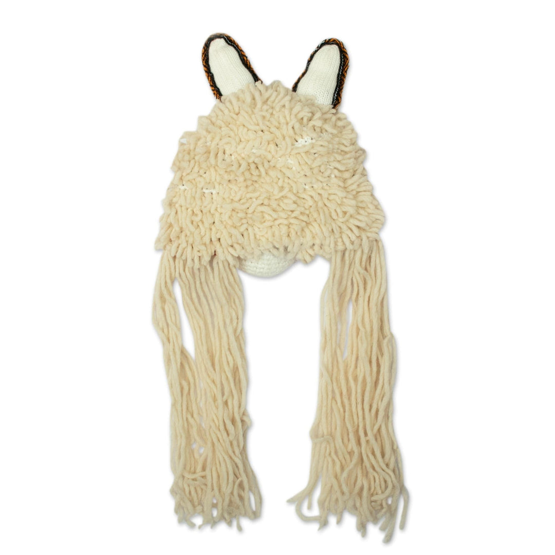 Furry Alpaca Beanie Hat from Peru - Alpaca Friend