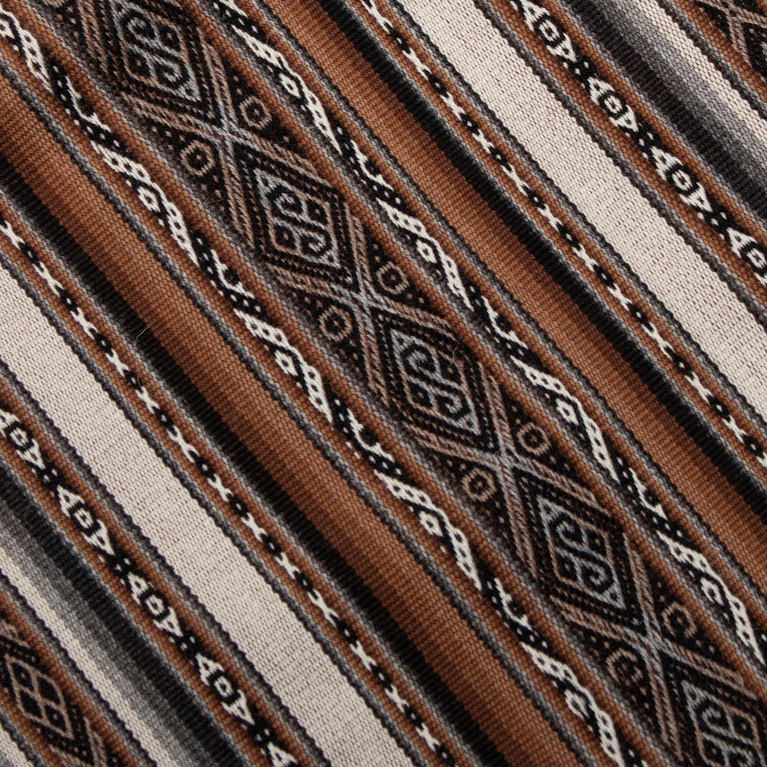 Earth-Toned Alpaca-Blend Table Runner - Inca Earth