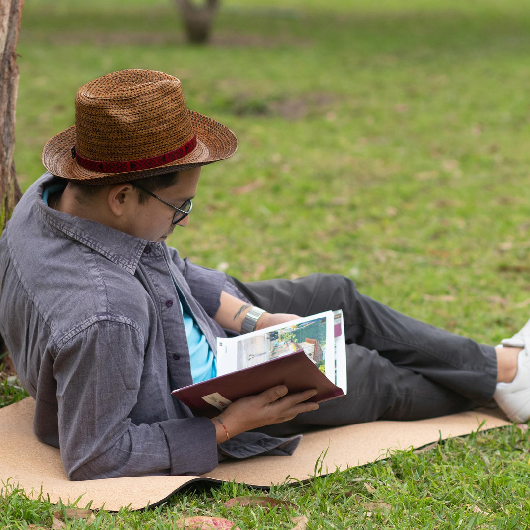 Brown Unisex Natural Fiber Fedora - Memories of Home