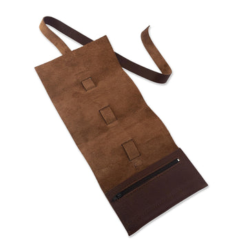 Brown Leather Cable Organizer - Tech Moves