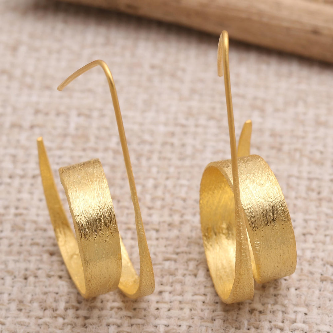 Gold-Plated Sterling Silver Drop Earrings - Love Myself