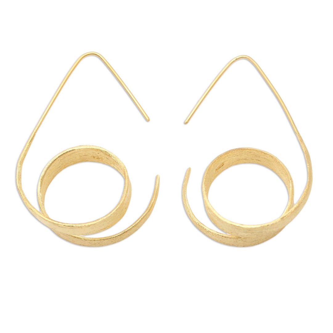Gold-Plated Sterling Silver Drop Earrings - Love Myself