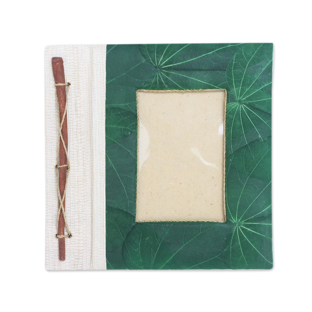 Green Natural Fiber Leaf-Motif Photo Album - Autumn Spirit in Green