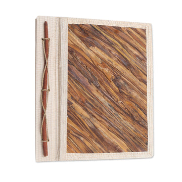 Fern Wood and Rice Straw Paper Journal from Bali - Natural Life