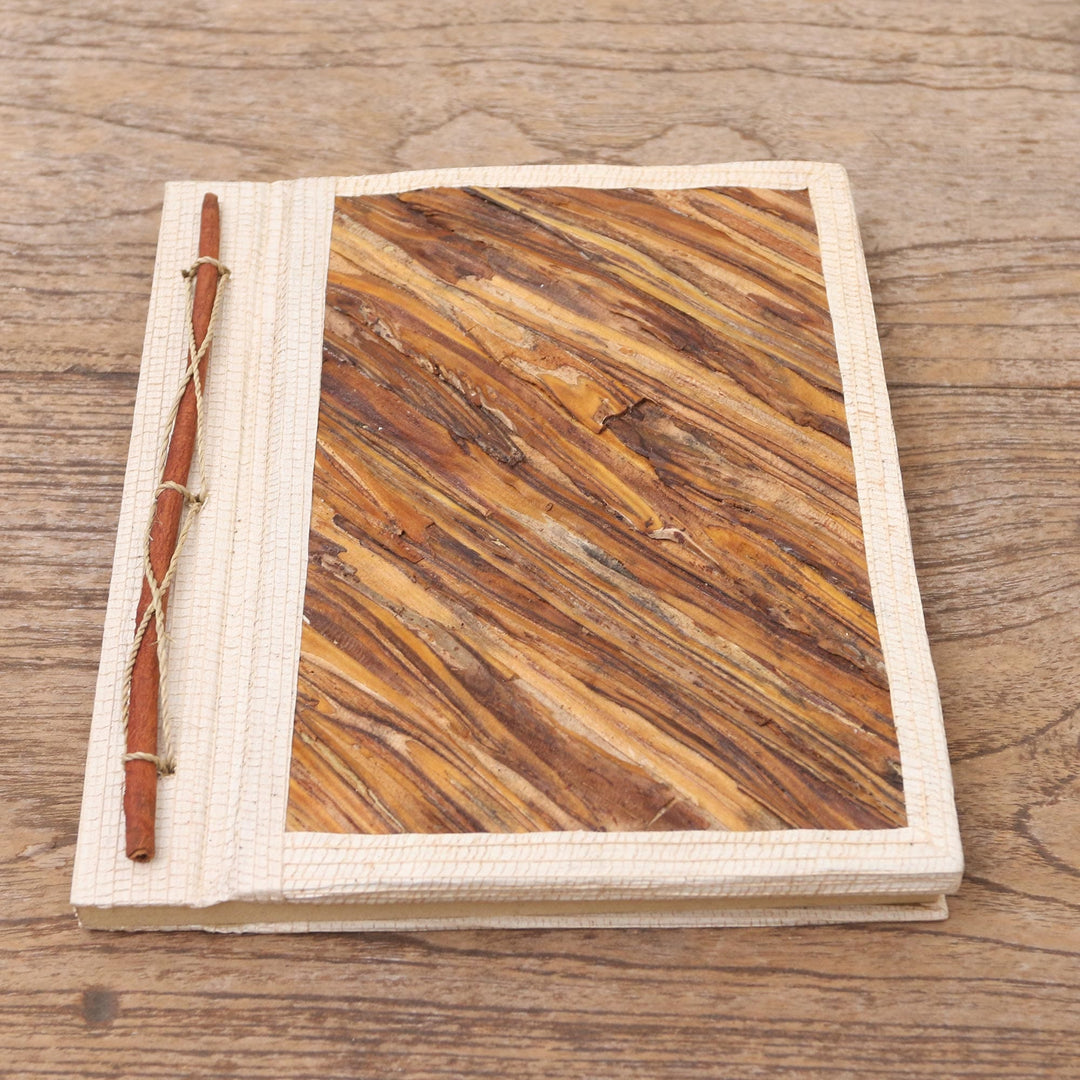 Fern Wood and Rice Straw Paper Journal from Bali - Natural Life