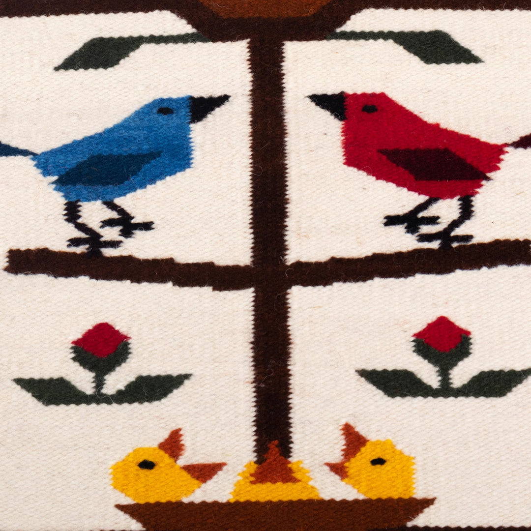 Colorful Bird-Themed Table Runner - Family of Birds