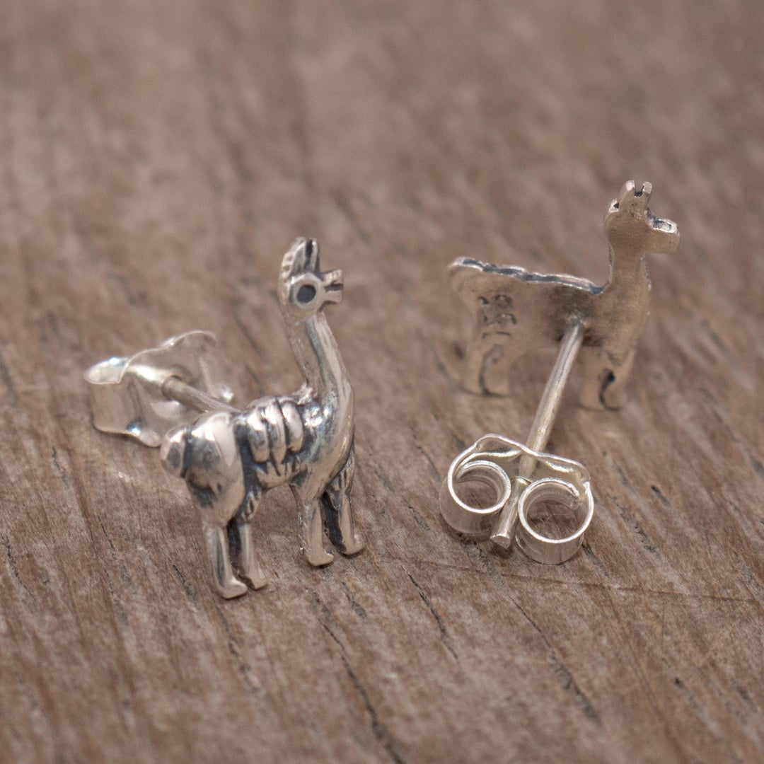950 Silver Llama Earrings - Llama Trek