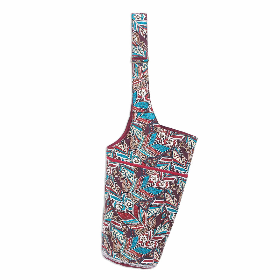 Adjustable Cotton Yoga Mat Bag from Thailand - Breathe Deep