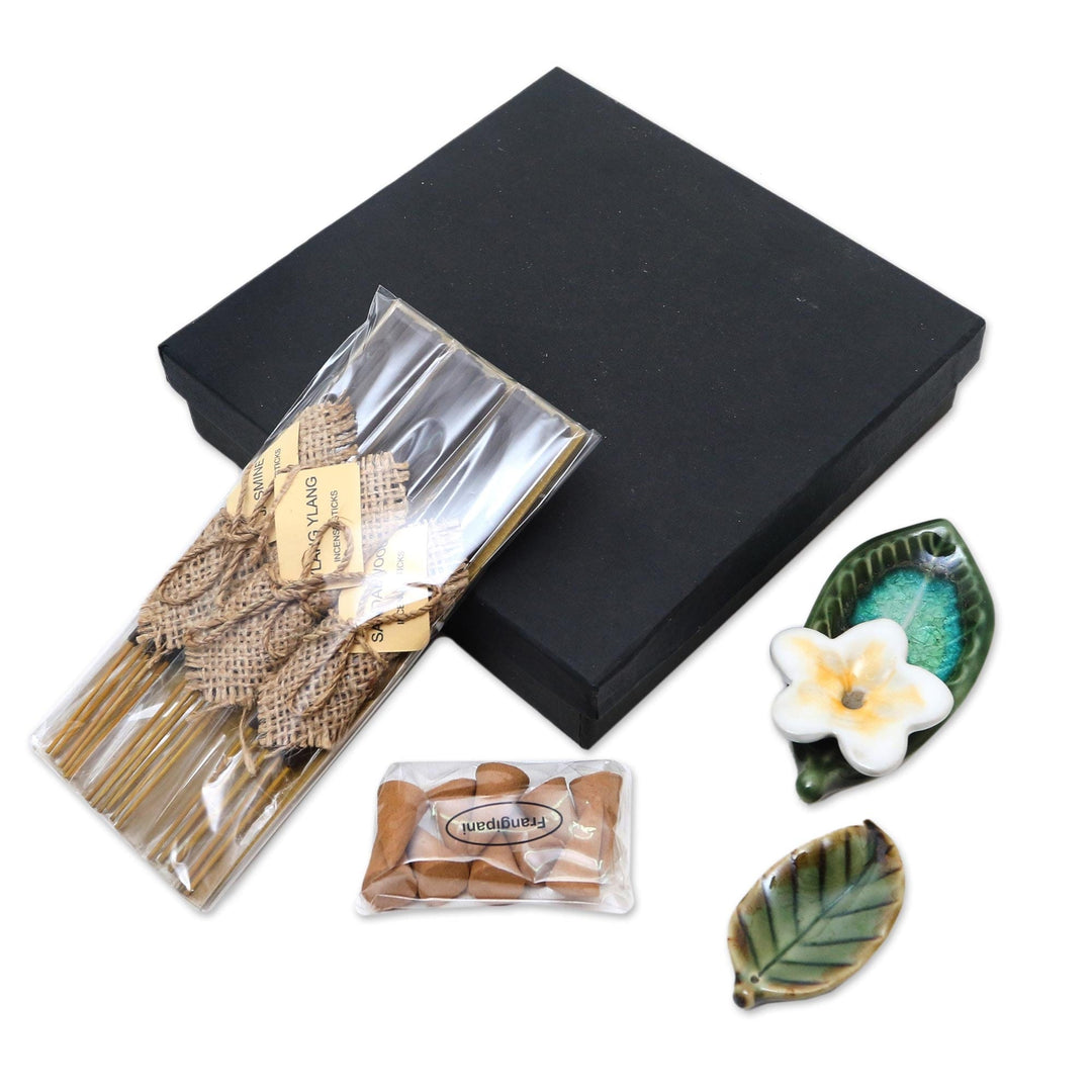 Hand Made Ceramic Incense Set from Bali - Balinese Jepun