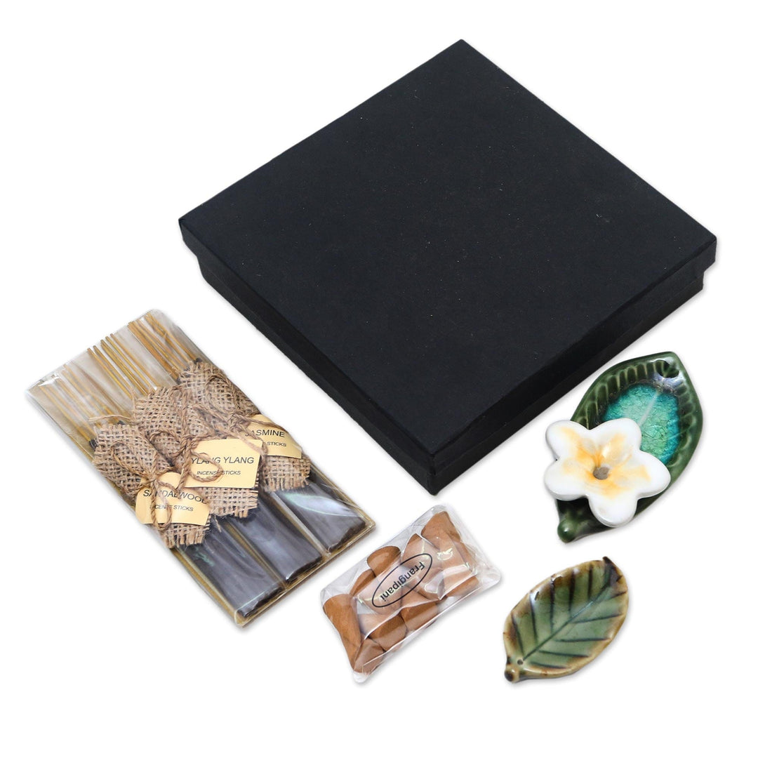 Hand Made Ceramic Incense Set from Bali - Balinese Jepun