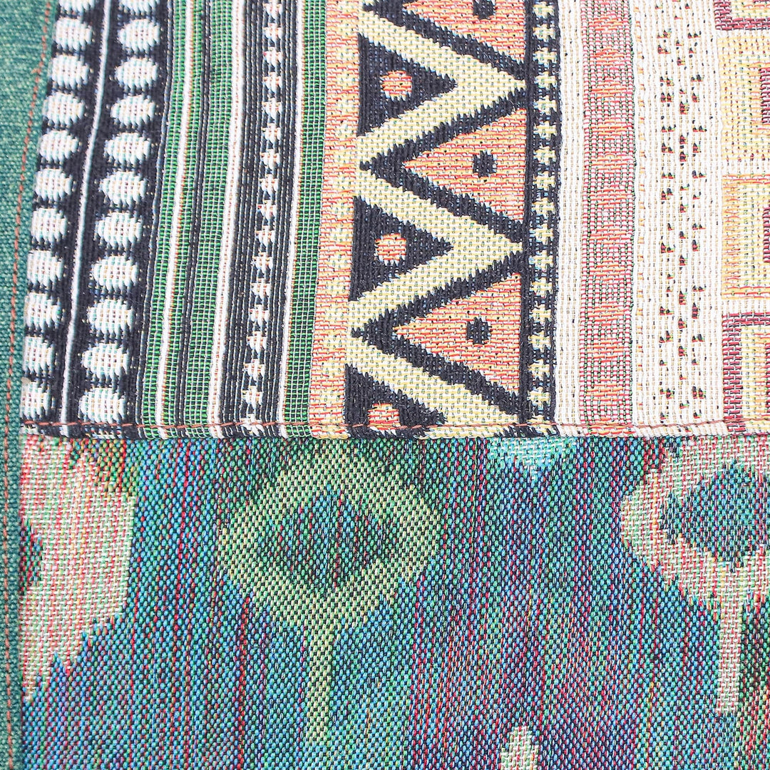 Leather Accented Cotton Blend Yoga Mat Bag - Nature Fit