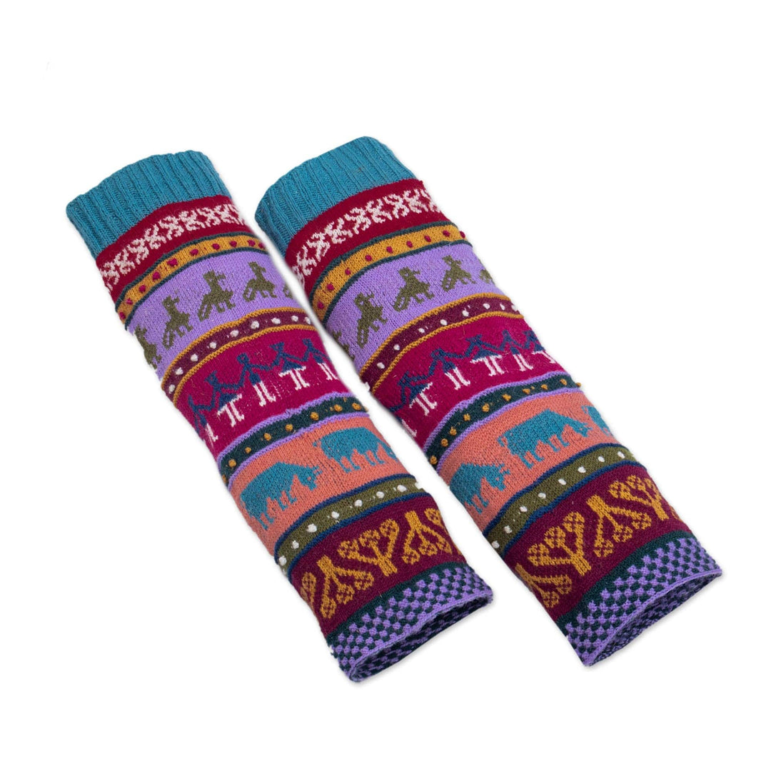 Handmade Wool Knit Legwarmers - Qanchi Dance
