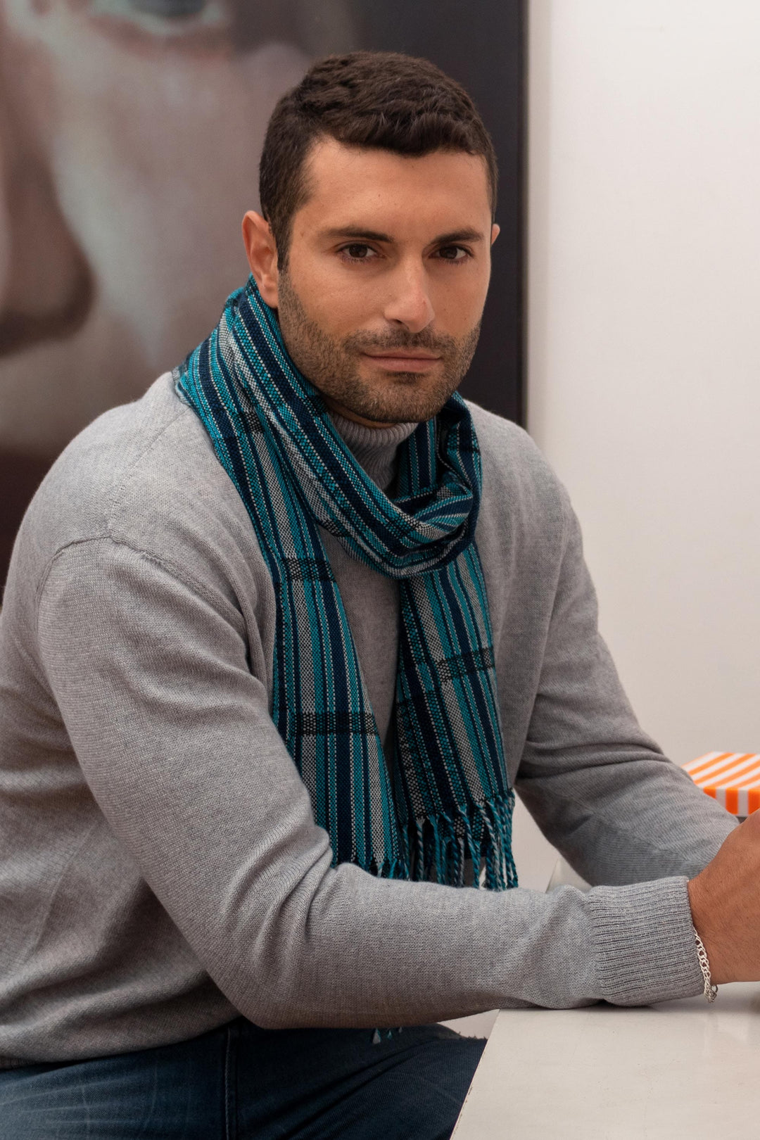 Hand Loomed Baby Alpaca Scarf - Huancayo Heritage