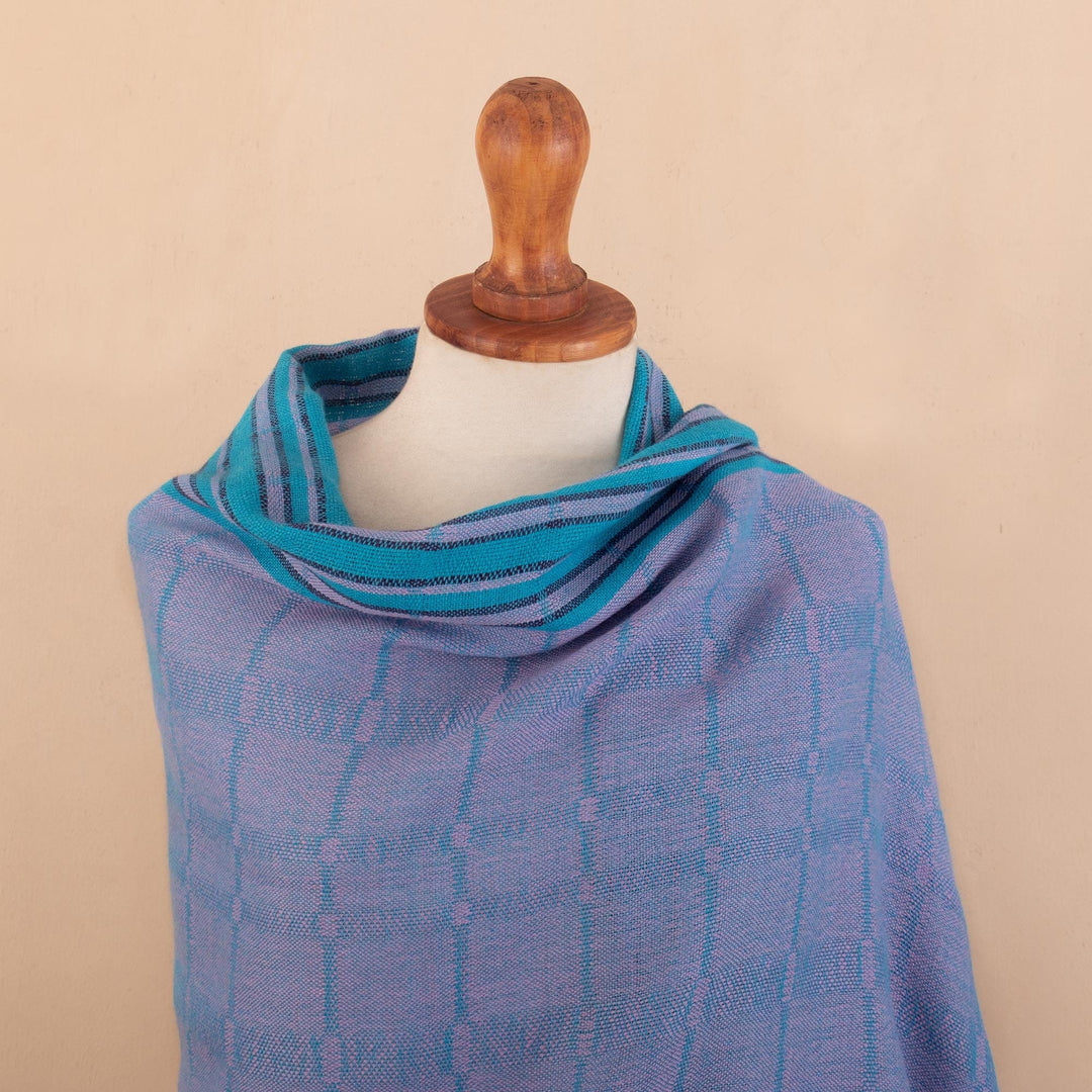 Handloomed Baby Alpaca Shawl - Lilac Illusion