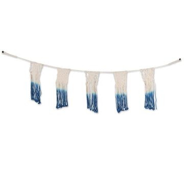 Hand-Knotted Cotton Macrame Bunting - Starry Twist