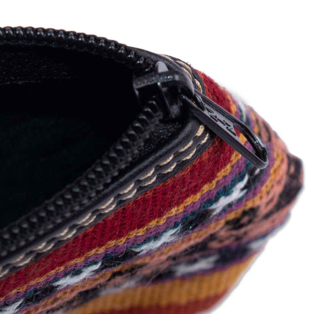 Multi-colored Alpaca Blend Coin Purse - Cusco Sunset