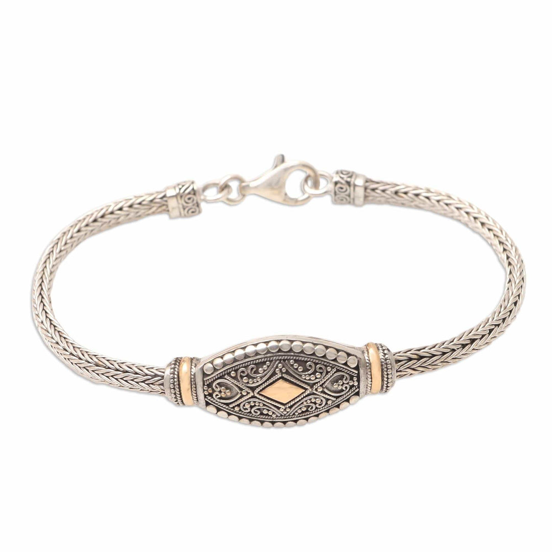 Gold-Accented Sterling Silver Pendant Bracelet - Independent at Heart
