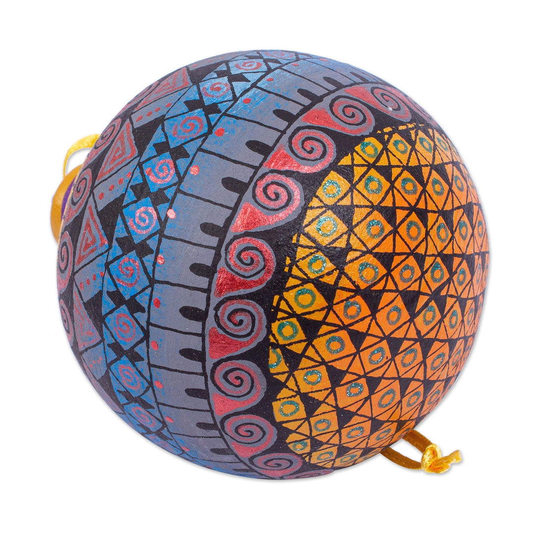 Hand Painted Wood Ornaments (Set of 4) - Oaxacan Christmas