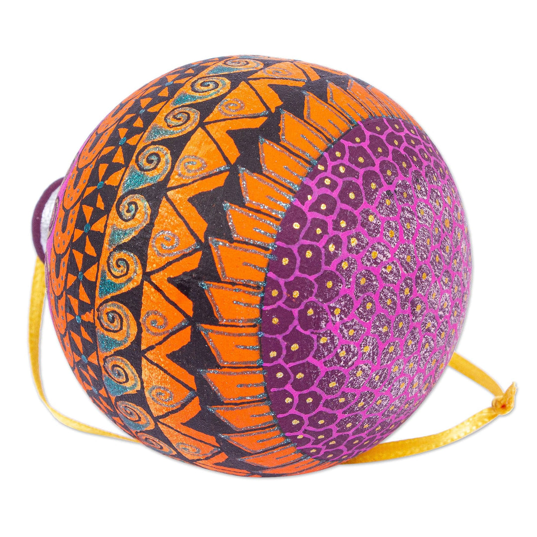 Artisan Crafted Wood Alebrije Ornaments - Oaxacan Sunrise