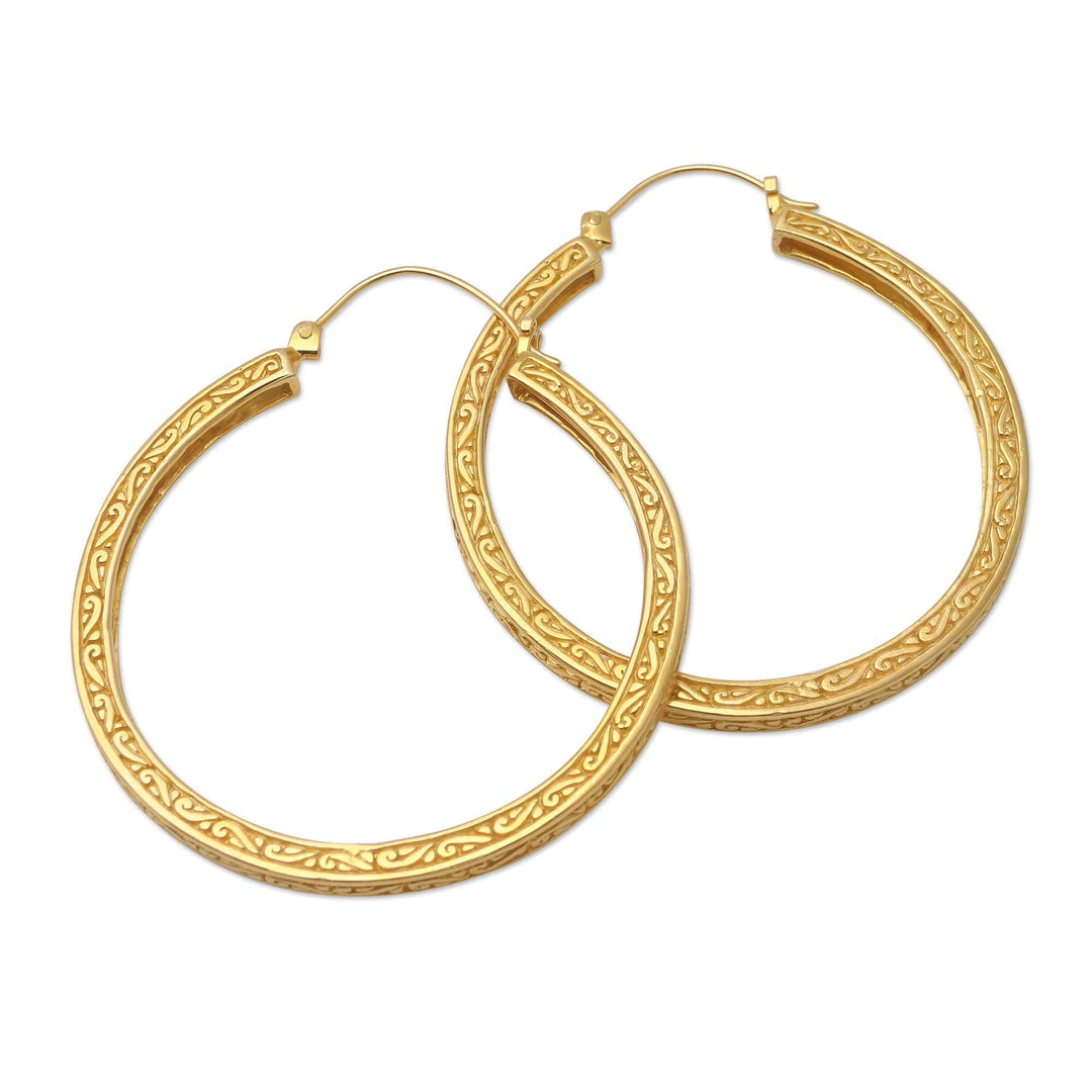 Minimalist Gold-Plated Brass Hoop Earrings - Circle of Eternity