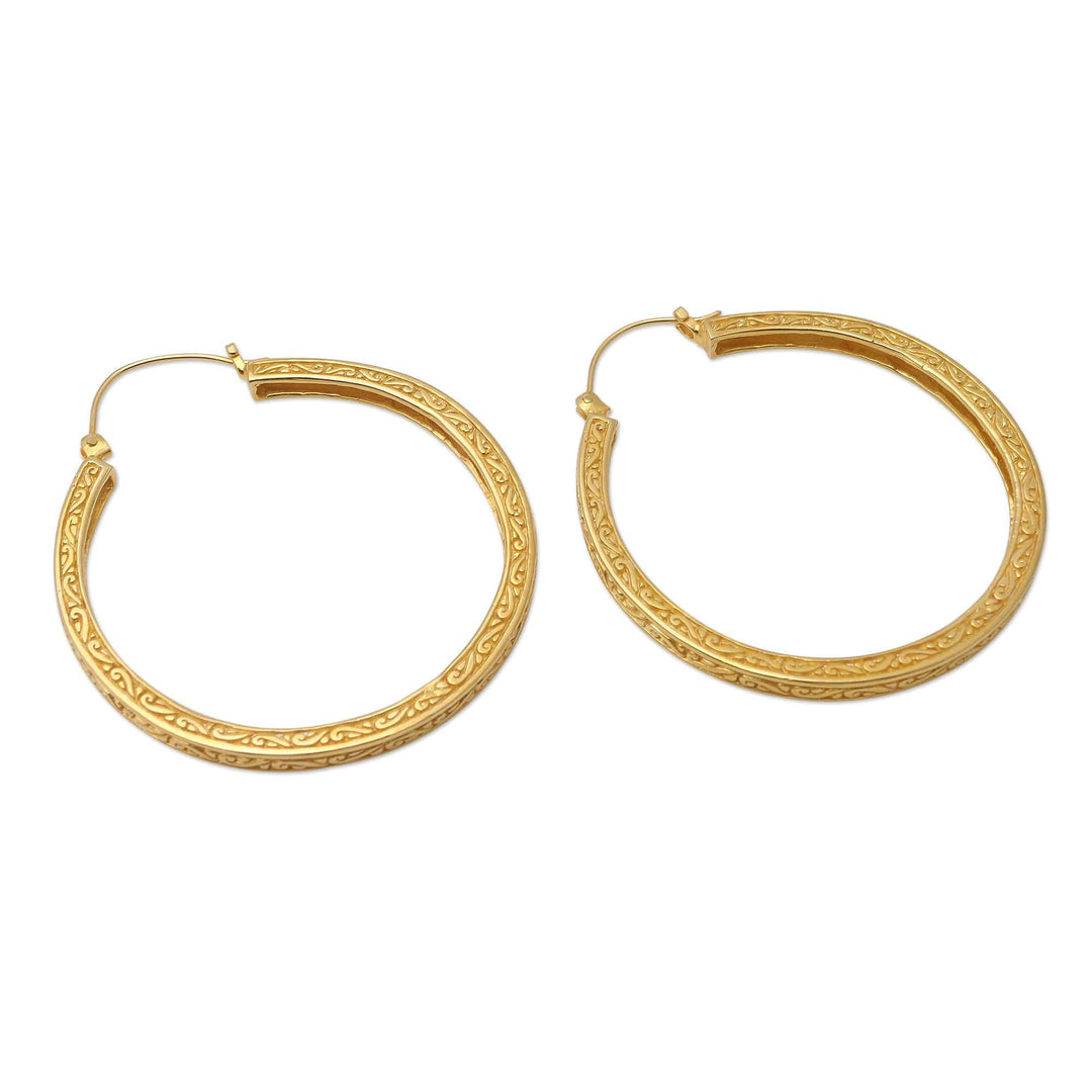 Minimalist Gold-Plated Brass Hoop Earrings - Circle of Eternity