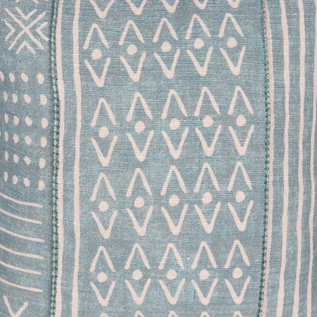 Cotton Cushion Covers with Geometric Patterns (Pair) - Jade Sea