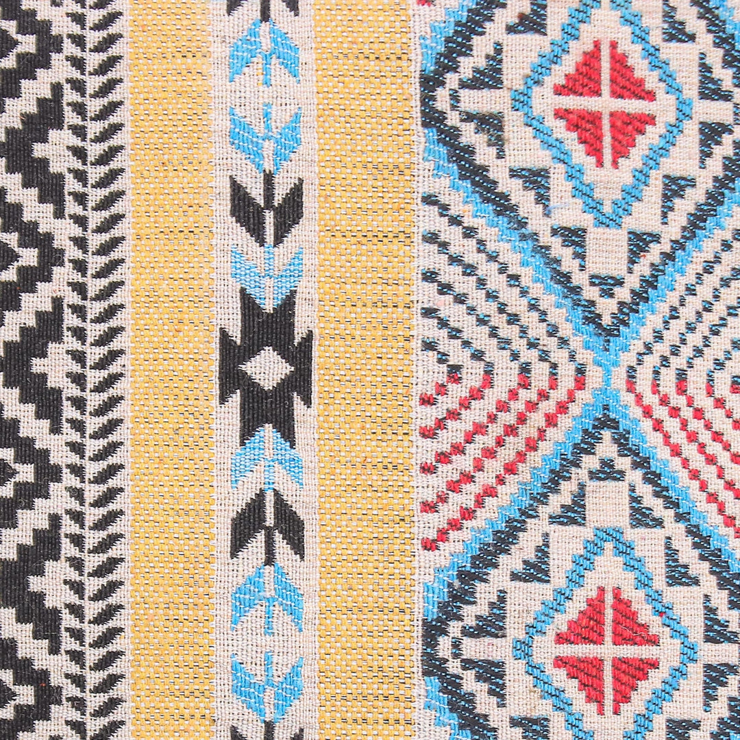 Leather-Accented Cotton Blend Sling Bag - Joyful Journey in Yellow