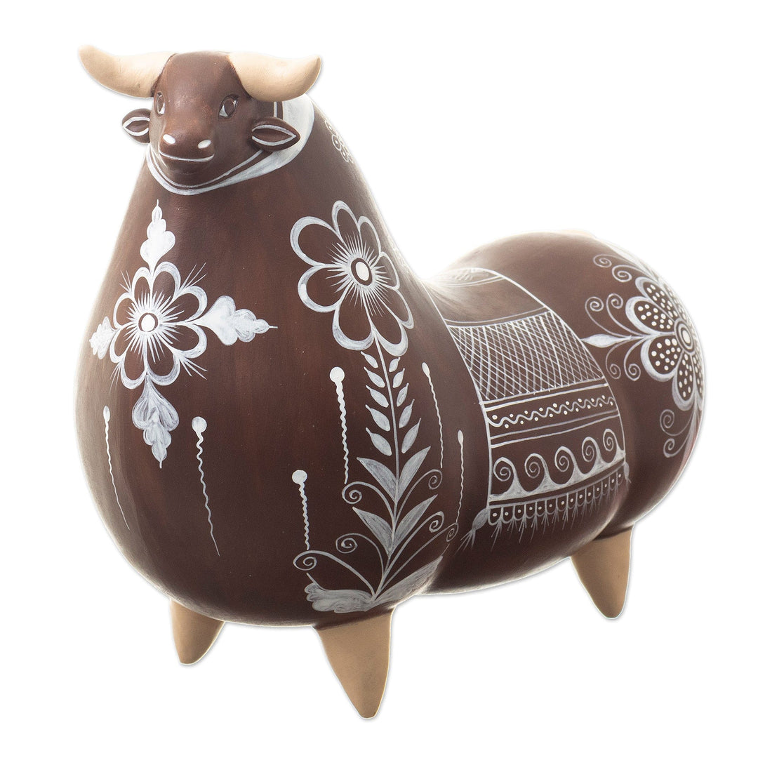 Brown Bull Sculpture - Strength and Courage