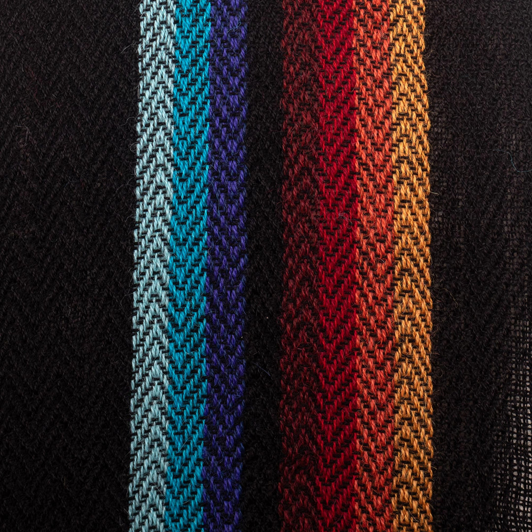 Multi Stripe 100% Alpaca Scarf - Tarma Rainbow