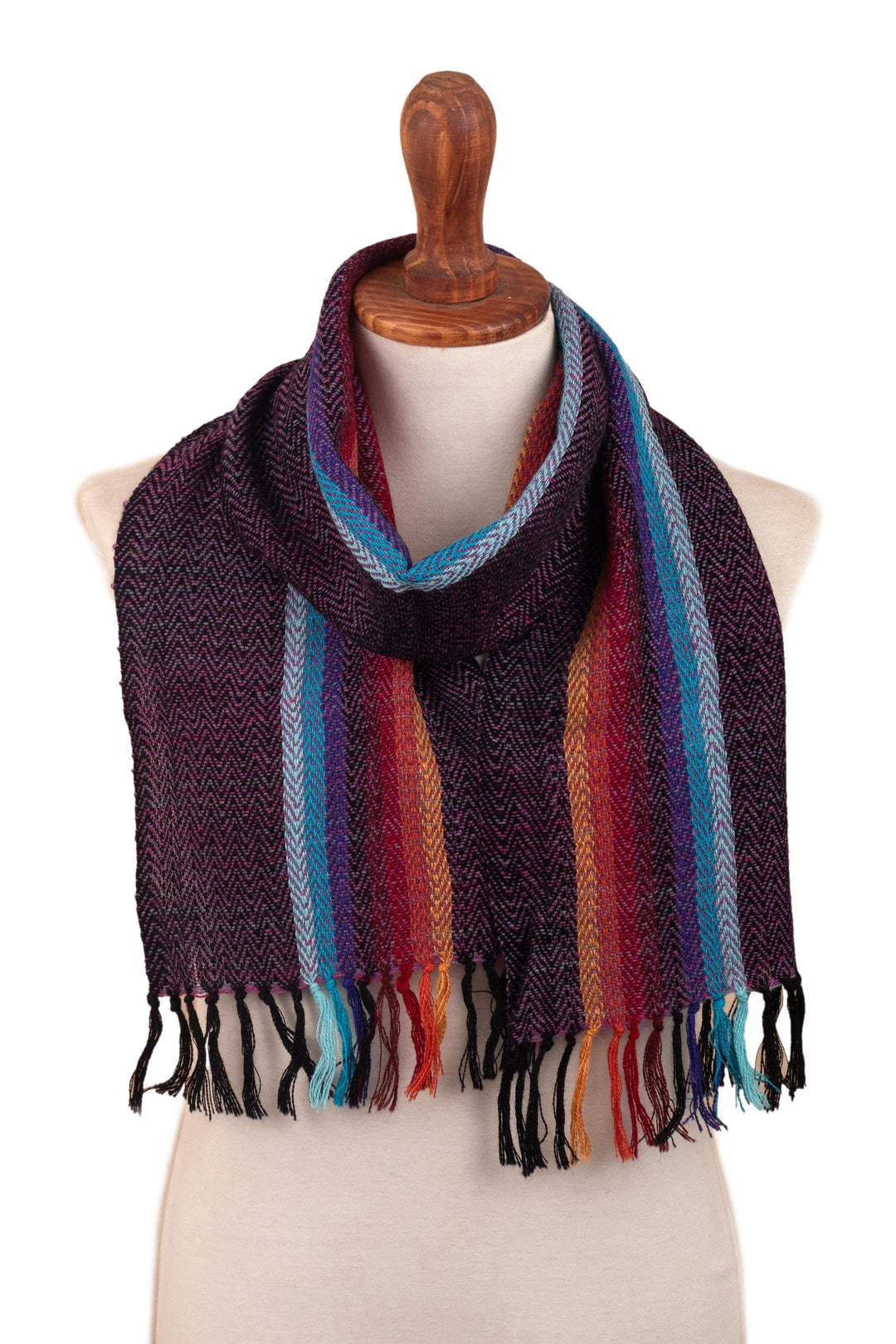 Striped 100% Alpaca Scarf - Tarma Valley