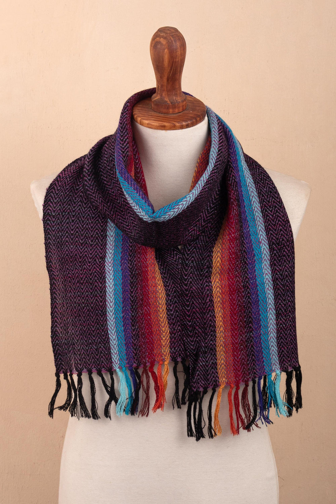 Striped 100% Alpaca Scarf - Tarma Valley