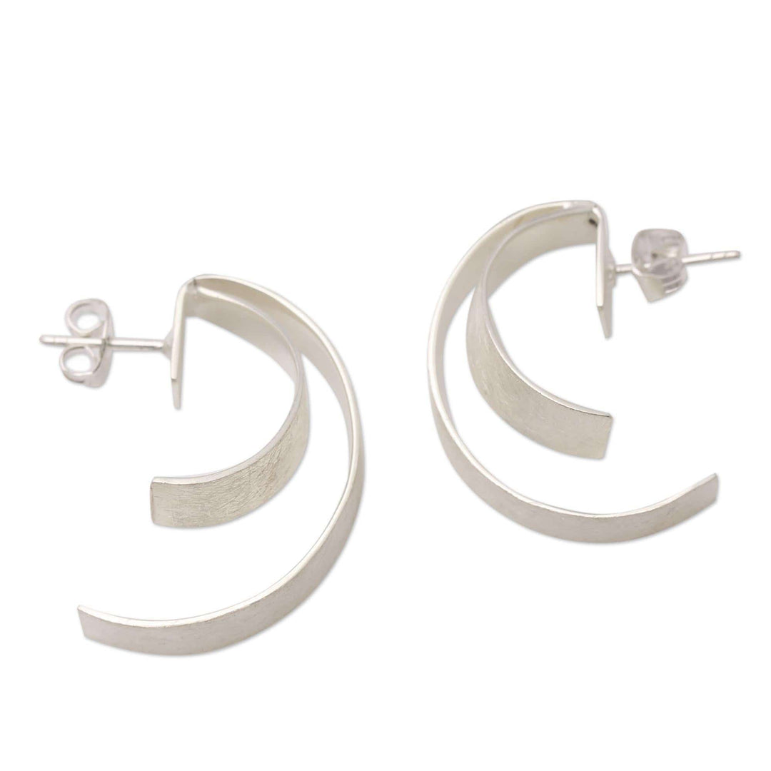 Artisan Crafted Sterling Silver Drop Earrings - All Over