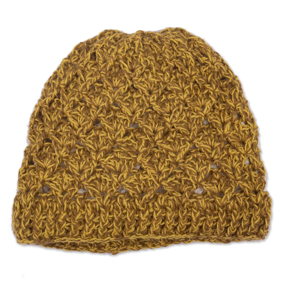 Hand Crocheted 100% Alpaca Hat from Peru - Andean Maize
