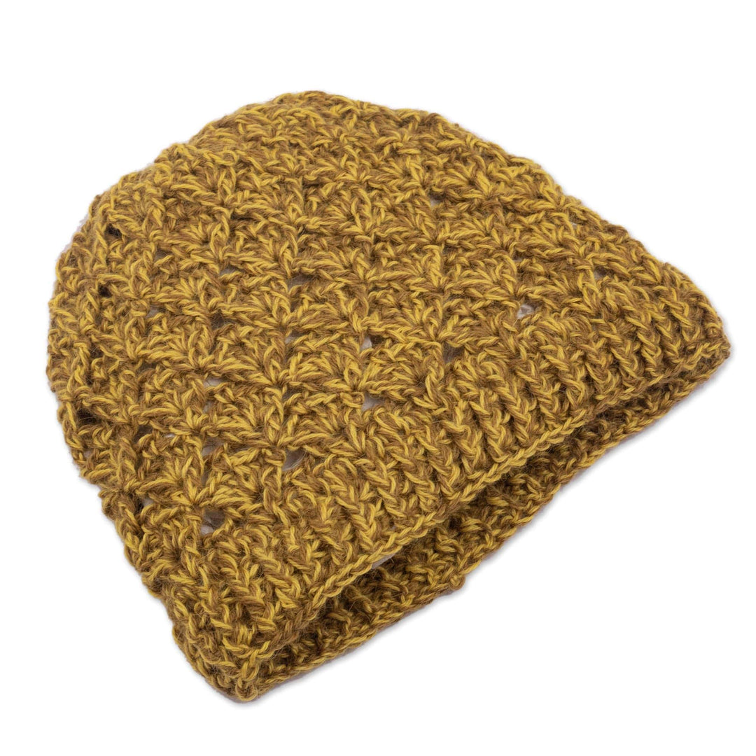 Hand Crocheted 100% Alpaca Hat from Peru - Andean Maize