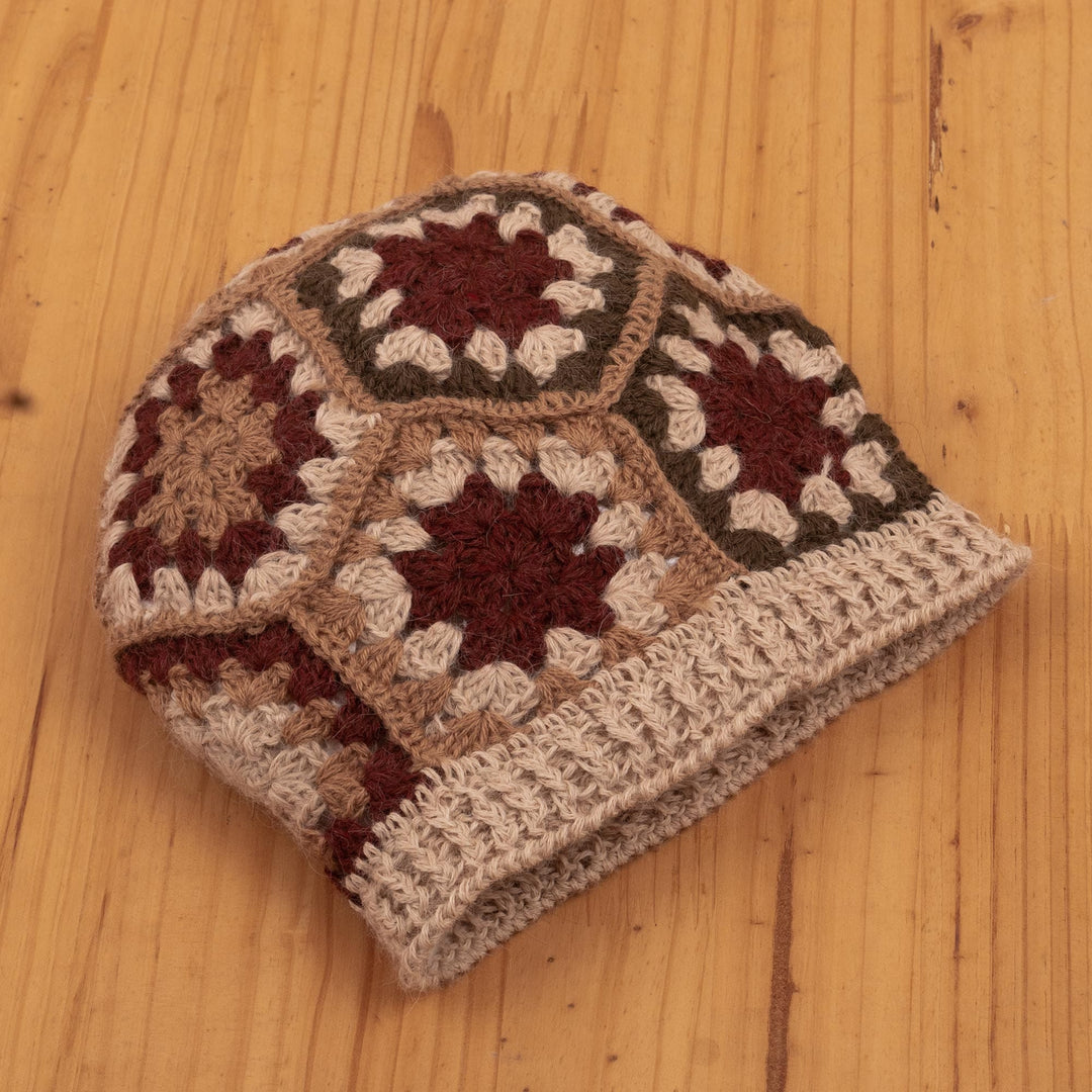 Artisan Crocheted 100% Alpaca Hat - Afghan Charm