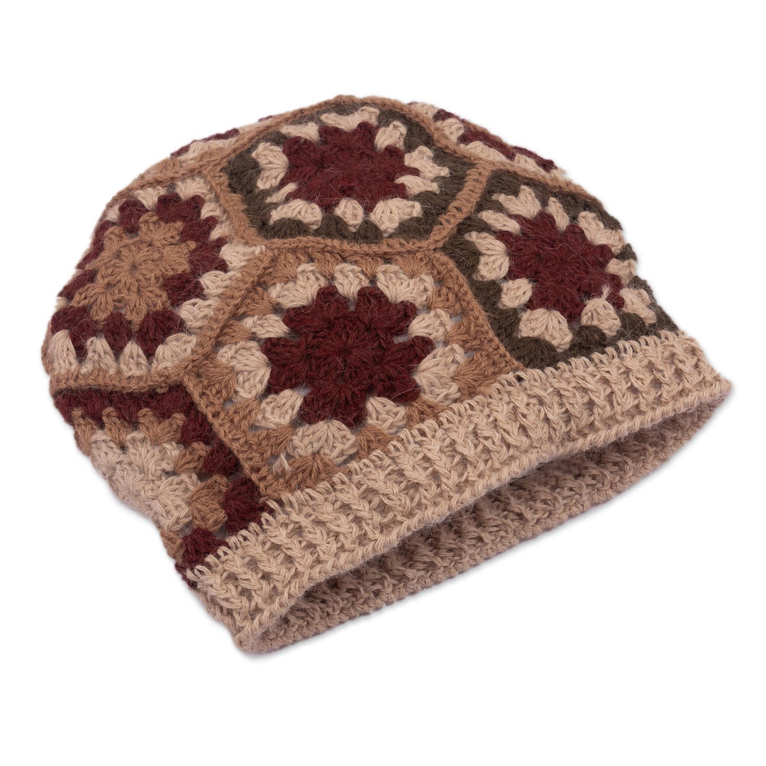 Artisan Crocheted 100% Alpaca Hat - Afghan Charm