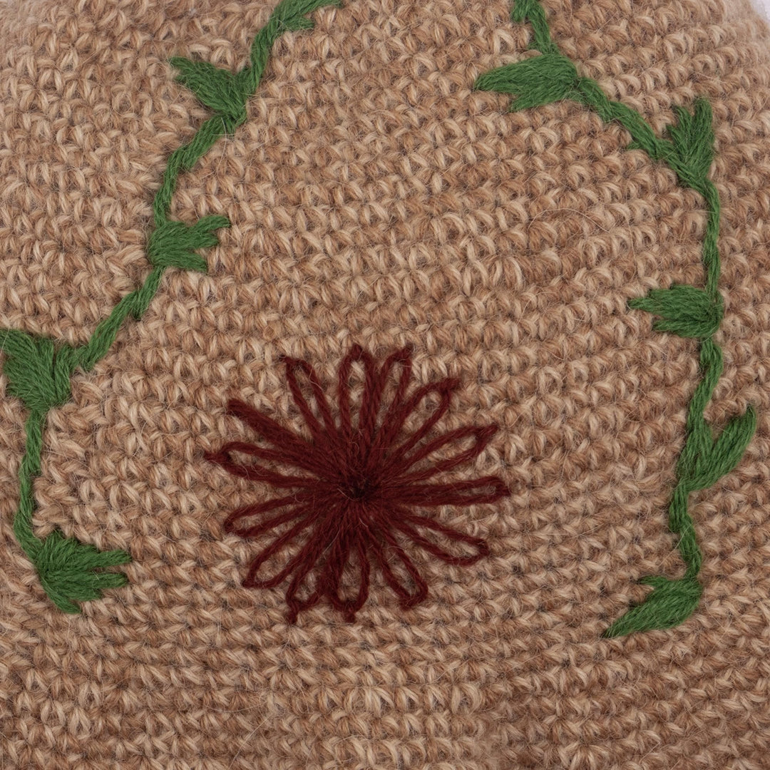 Brimmed 100% Alpaca Hat - Winter Garden