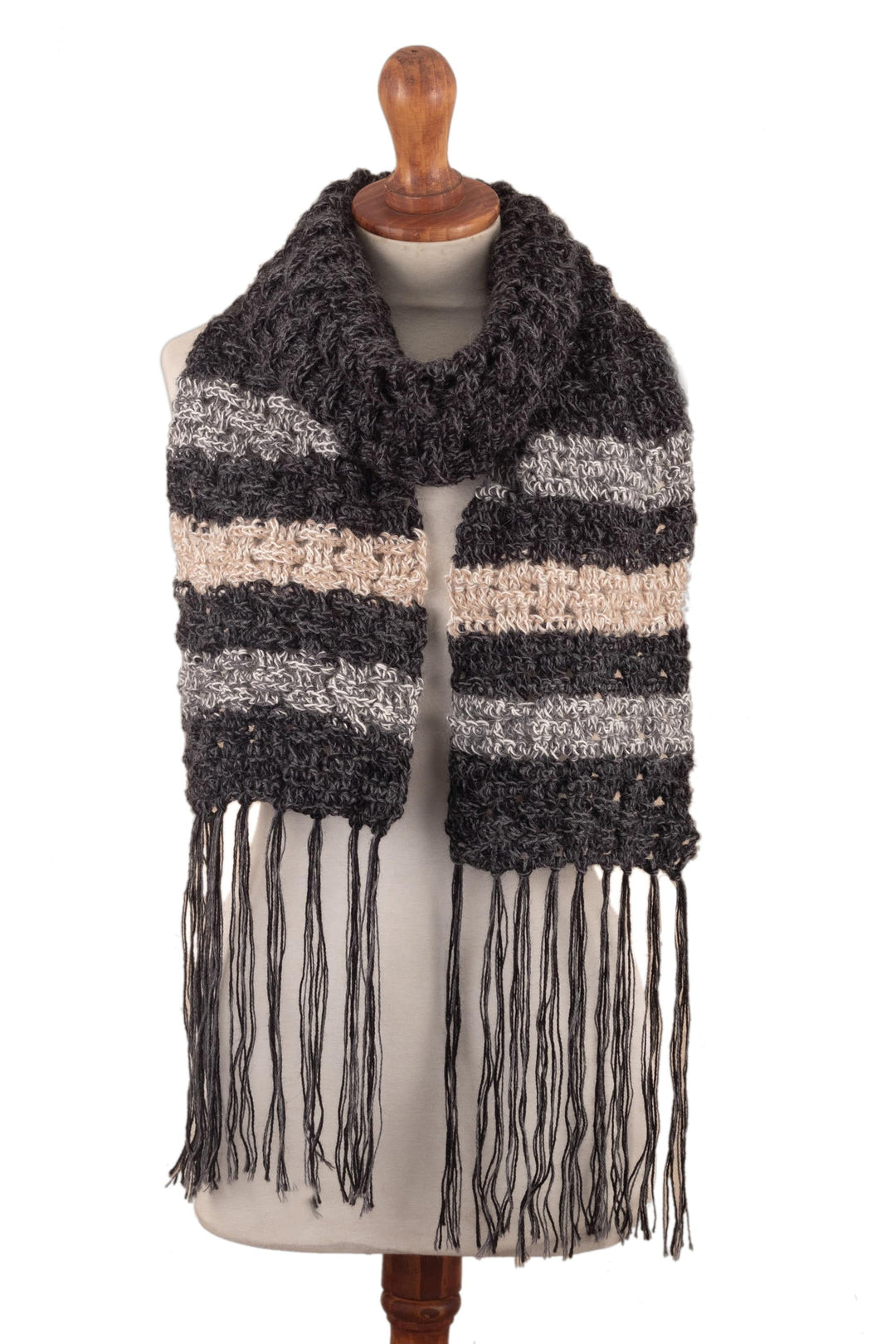 Hand Crocheted 100% Alpaca Scarf - Streets of Cusco