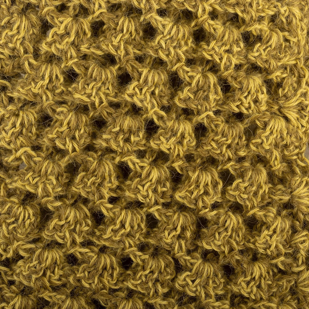 Green 100% Alpaca Hand-Knitted Fringed Scarf From Peru - Tangled Foliage