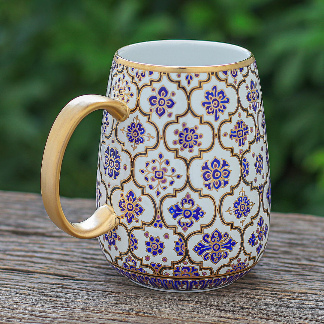 Hand-Painted Ceramic Mug - Royal Pagoda